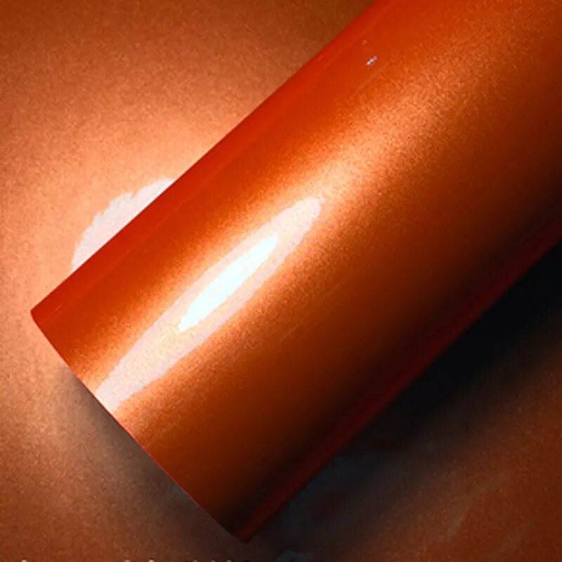 Gloss Metallic Orange Vinyl Wraps
