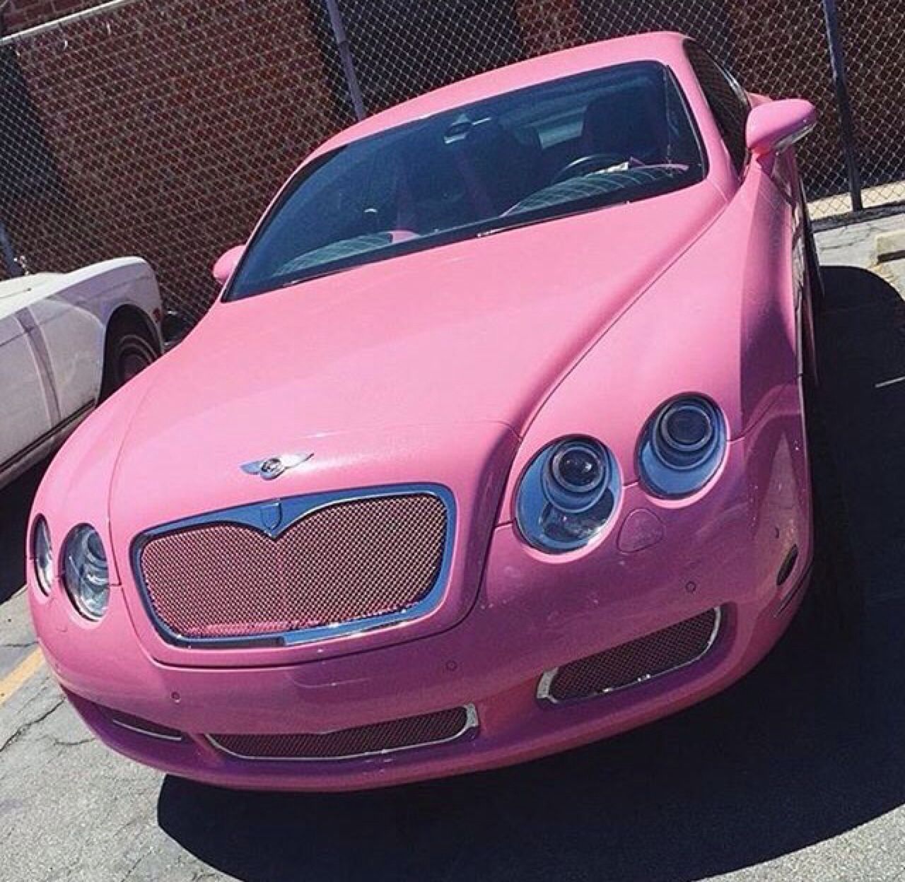 Gloss Pink car vinyl wrap for bentley