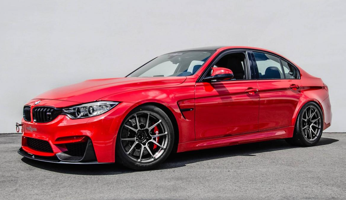 Gloss Victory Red Vinyl Wrap For BMW M3