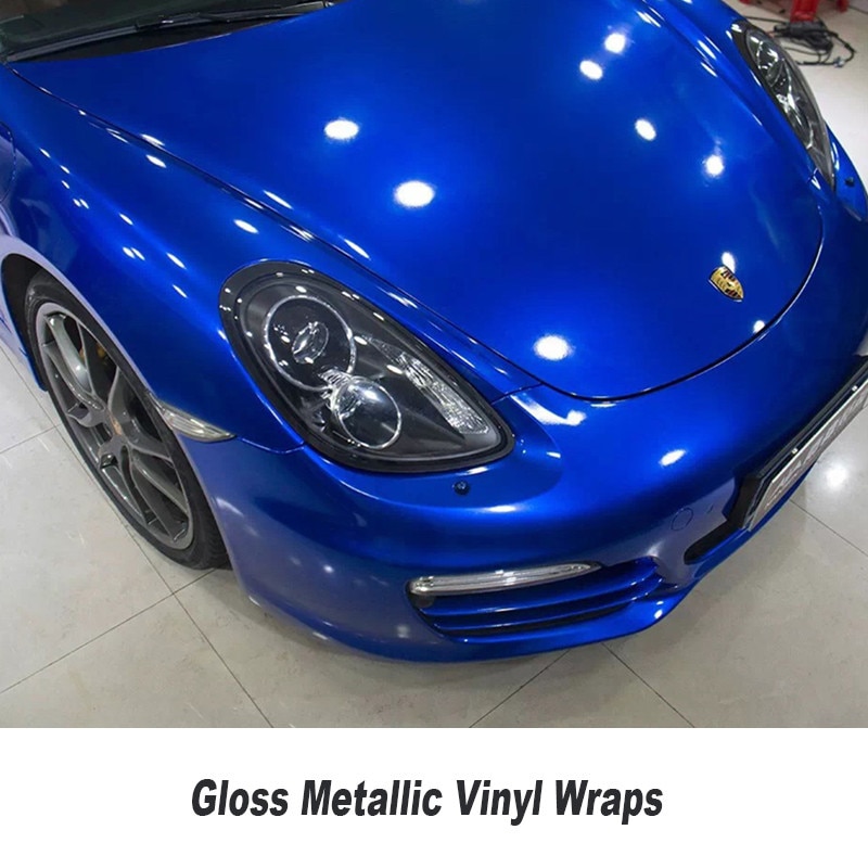 Wrapping FlexiShield Gloss Blue Vinyl Wrap Porsche 718